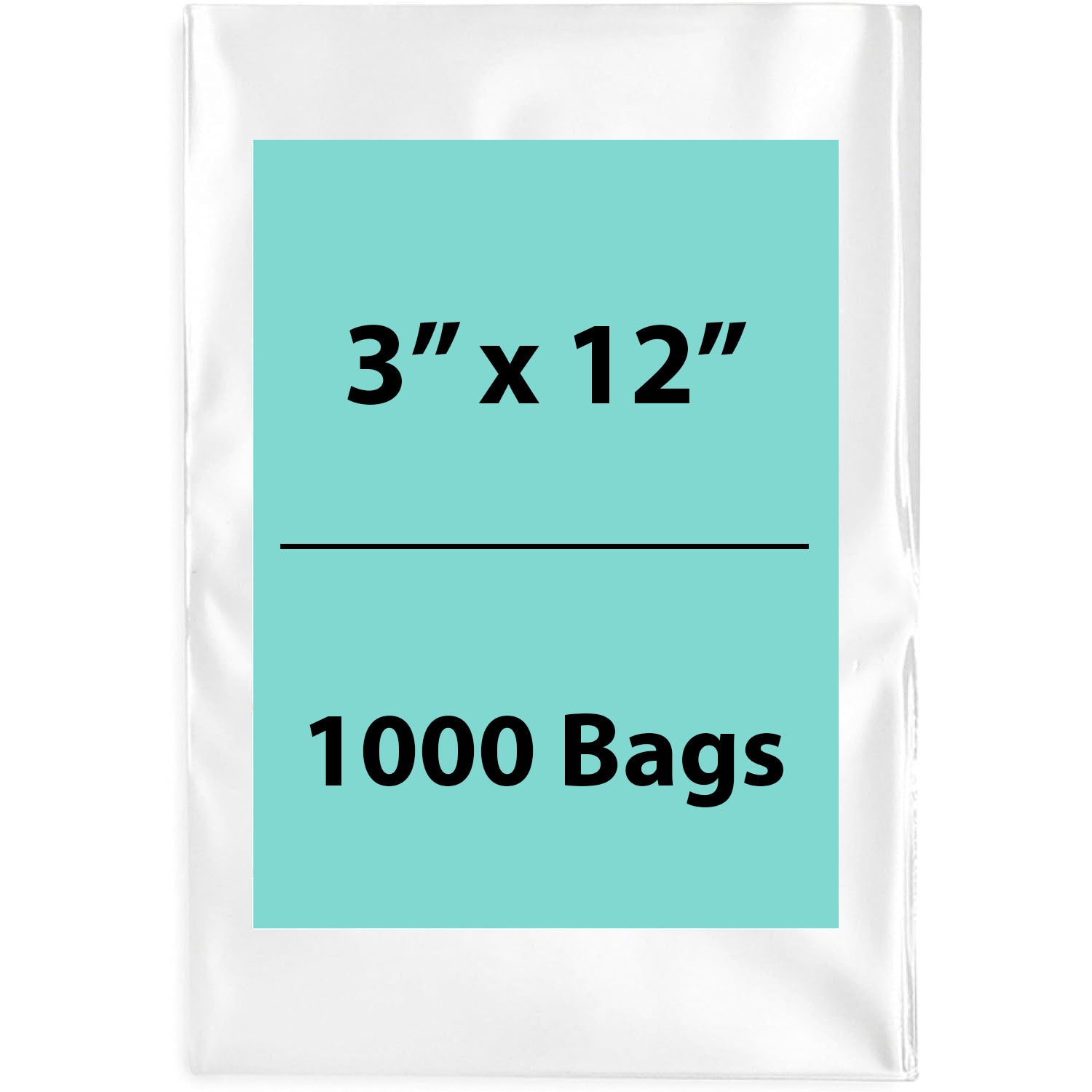 Clear Poly Bags 4Mil 3X12 Flat Open Top (LDPE)