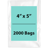 Clear Poly Bags 4 Mil Size: 4 inch (width) X 5 inch (Height) 2000 Bags