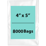 LDPE 4Mil Clear Poly Bags 4X5 inches 8000 Bags