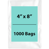 Clear Poly Bags 4Mil 4X8 Flat Open Top (LDPE)