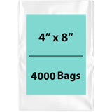 LDPE 4Mil Clear Poly Bags 4X8 inches 4000 Bags