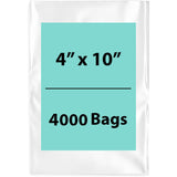 LDPE 4Mil Clear Poly Bags 4X10 inches 4000 Bags