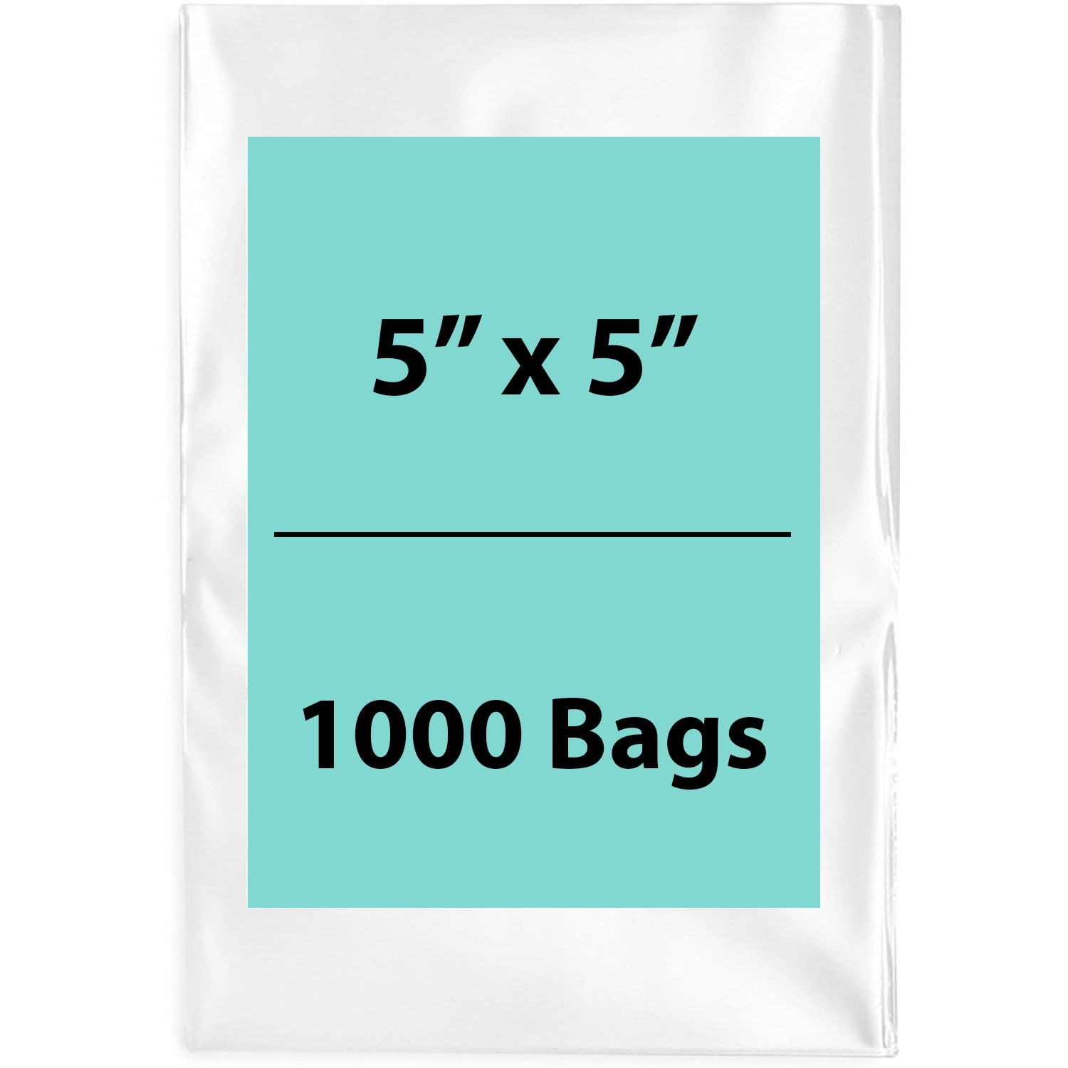 Clear Poly Bags 4Mil 5X5 Flat Open Top (LDPE)