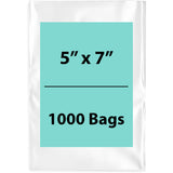 Clear Poly Bags 4Mil 5X7 Flat Open Top (LDPE)