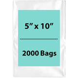 LDPE 4Mil Clear Poly Bags 5X10 inches 2000 Bags