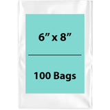 Clear Poly Bags 4Mil 6X8 Flat Open Top (LDPE)