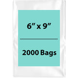 LDPE 4Mil Clear Poly Bags 6X9 inches 2000 Bags