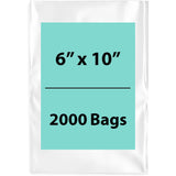 LDPE 4Mil Clear Poly Bags 6X10 inches 2000 Bags