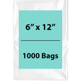 Clear Poly Bags 4Mil 6X12 Flat Open Top (LDPE)