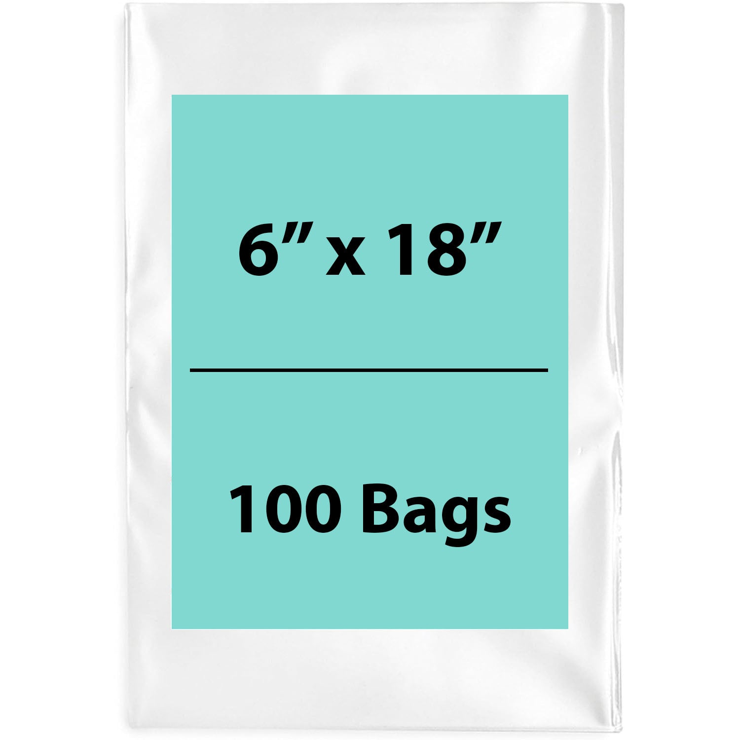 Clear Poly Bags 4Mil 6X18 Flat Open Top (LDPE)