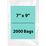 LDPE 4Mil Clear Poly Bags 7X9 inches 2000 Bags