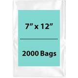 LDPE 4Mil Clear Poly Bags 7X12 inches 2000 Bags