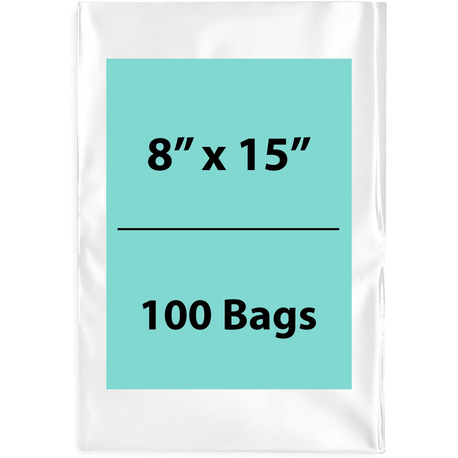 Clear Poly Bags 4Mil 8X15 Flat Open Top (LDPE)