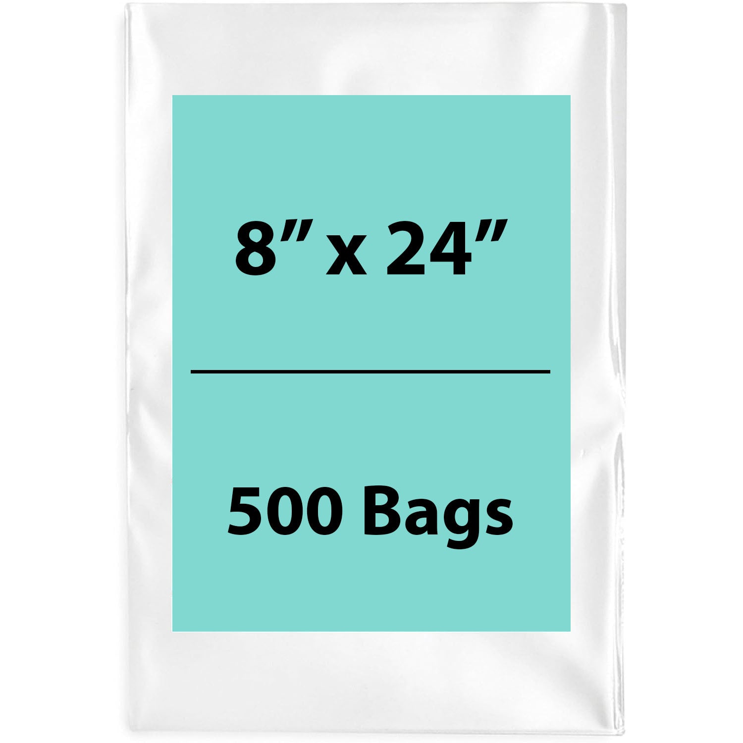 Clear Poly Bags 4Mil 8X24 Flat Open Top (LDPE)