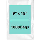 LDPE 4Mil Clear Poly Bags 9X18 inches 1000 Bags