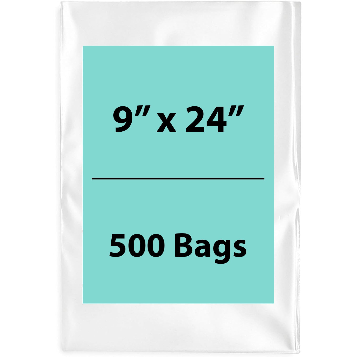 Clear Poly Bags 4Mil 9X24 Flat Open Top (LDPE)