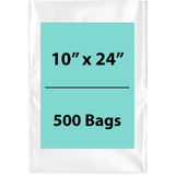 Clear poly bags Flat 10 inch (width) X 24 inch (Height) LDPE