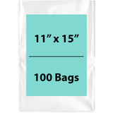 Clear Poly Bags 4Mil 11X15 Flat Open Top (LDPE)