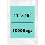 LDPE 4Mil Clear Poly Bags 11X18 inches 1000 Bags