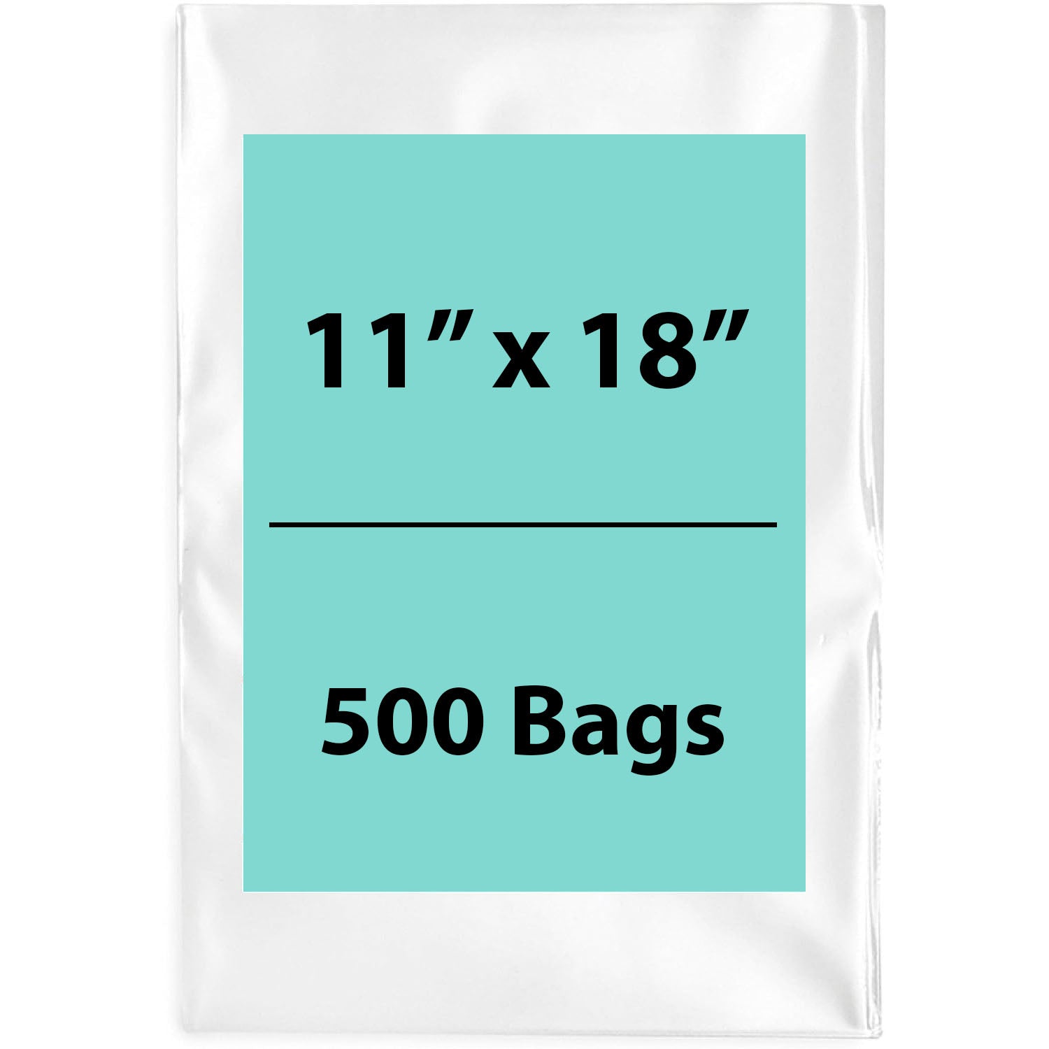 Clear Poly Bags 4Mil 11X18 Flat Open Top (LDPE)