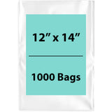 Clear poly bags Flat 12 inch (width) X 14 inch (Height) LDPE