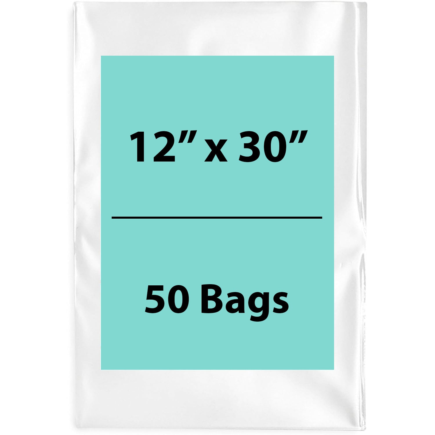 Clear Poly Bags 4Mil 12X30 Flat Open Top (LDPE)