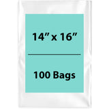 Clear poly bags Flat 14 inch (width) X 16 inch (Height) LDPE