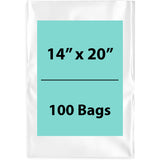 Clear Poly Bags 4Mil 14X20 Flat Open Top (LDPE)