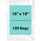 Clear poly bags Flat 16 inch (width) X 18 inch (Height) LDPE 