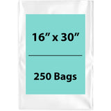 Clear poly bags Flat 16 inch (width) X 30 inch (Height) LDPE