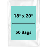 Clear Poly Bags 4Mil 18X20 Flat Open Top (LDPE)