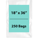 Clear poly bags Flat 18 inch (width) X 36 inch (Height) LDPE