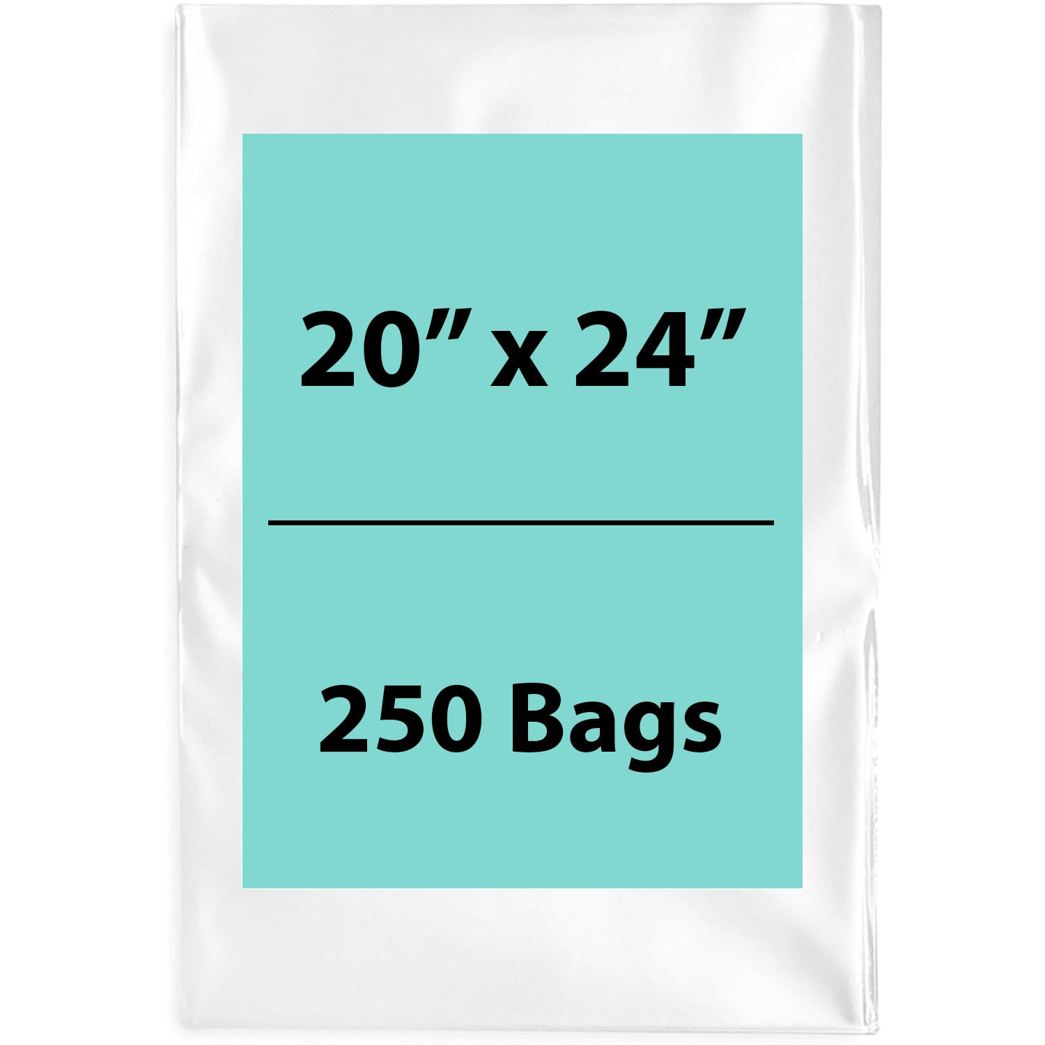 Clear Poly Bags 4Mil 20X24 Flat Open Top (LDPE)