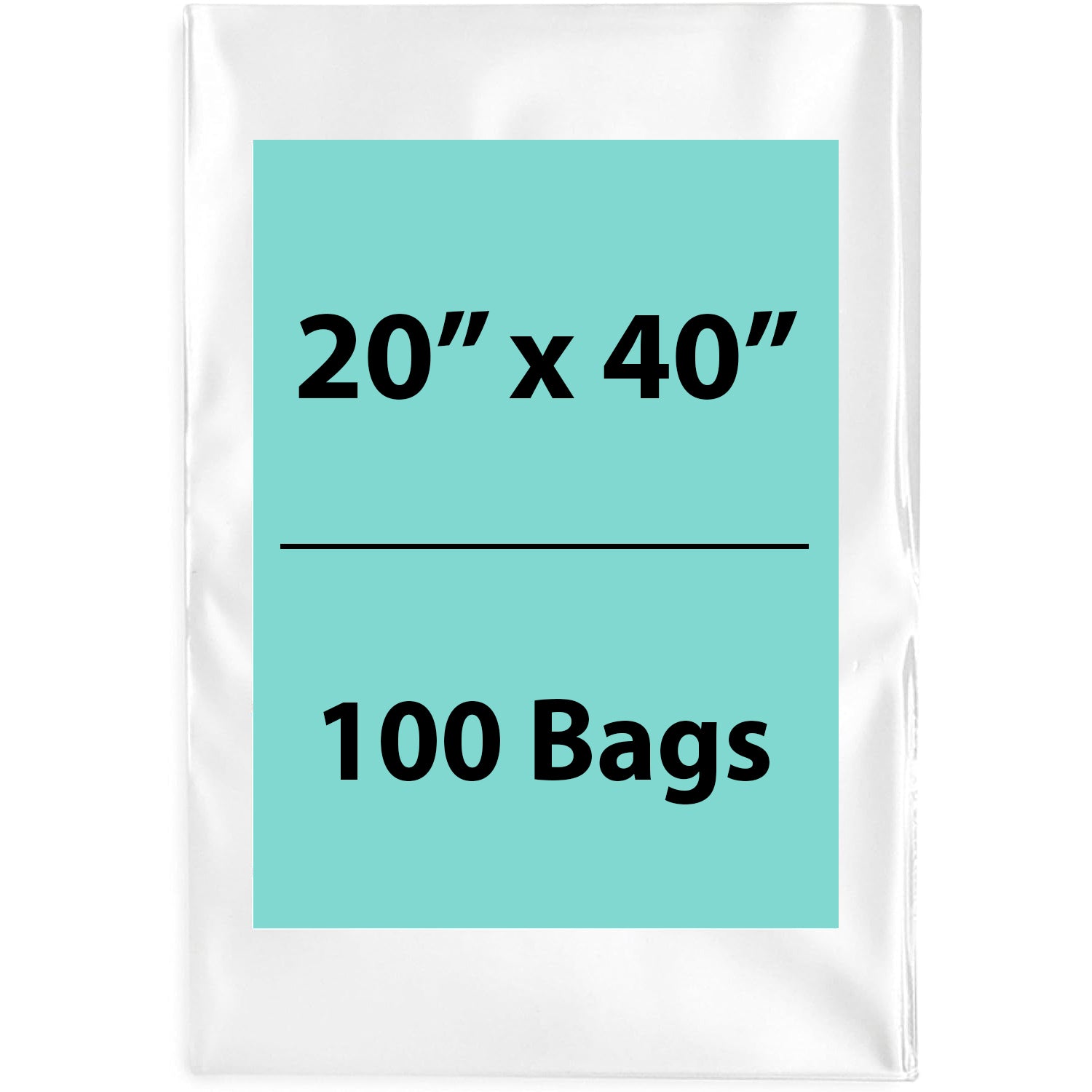 Clear Poly Bags 4Mil 20X40 Flat Open Top (LDPE)