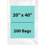 Clear Poly Bags 4Mil 20X40 Flat Open Top (LDPE)