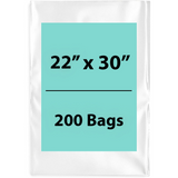 LDPE 4Mil Clear Poly Bags 22X30 inches 200 Bags