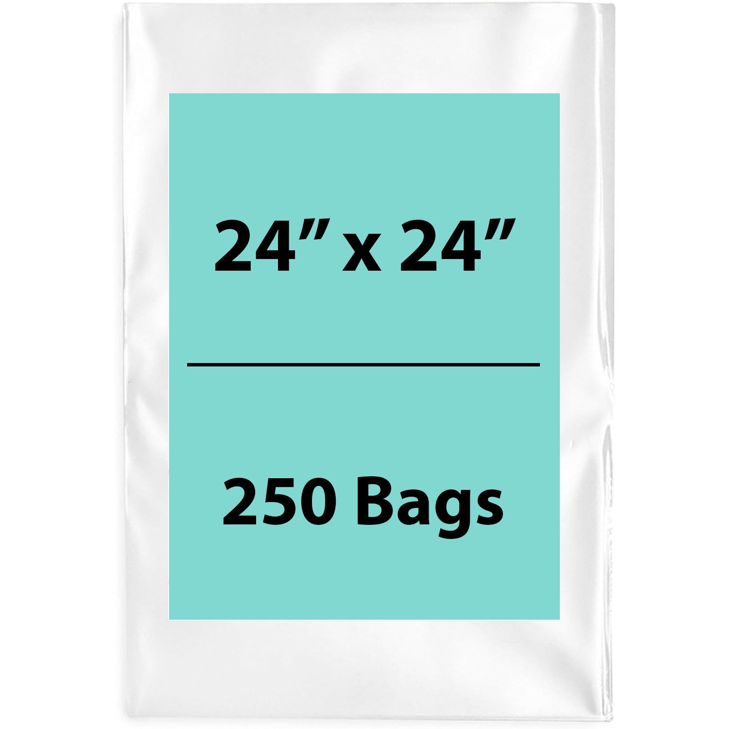 Clear Poly Bags 4Mil 24X24 Flat Open Top (LDPE)