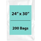 Clear poly bags Flat 24 inch (width) X 30 inch (Height) LDPE