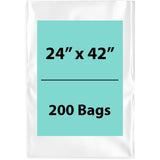 Clear poly bags Flat 24 inch (width) X 42 inch (Height) LDPE