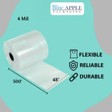 48" X 500' 4 Mil Class 100 Clean Room Tubing Roll