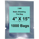 4" X 15" 3 Mil StratoGrey Static Shielding ESD Bags