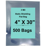 4" X 30" 3 Mil StratoGrey Static Shielding ESD Bags