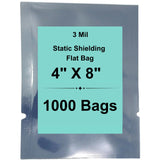 4" X 8" 3 Mil StratoGrey Static Shielding ESD Bags
