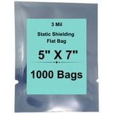 5" X 7" 3 Mil StratoGrey Static Shielding ESD Bags