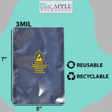 5" X 7" 3 Mil StratoGrey Static Shielding ESD Bags