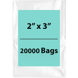 LDPE 6Mil Clear Poly Bags 2X3 inches 20000 Bags