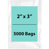 Clear Poly Bags Flat thickness: 6 Mil Size:  2 inch X 3 inch 