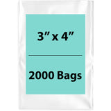 Clear Poly Bags 6Mil 3X4 Flat Open Top (LDPE)