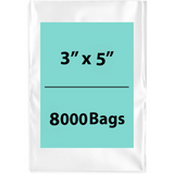 LDPE 6Mil Clear Poly Bags 3X5 inches 8000 Bags