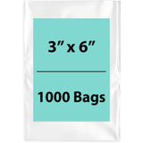Clear Poly Bags 6Mil 3X6 Flat Open Top (LDPE)